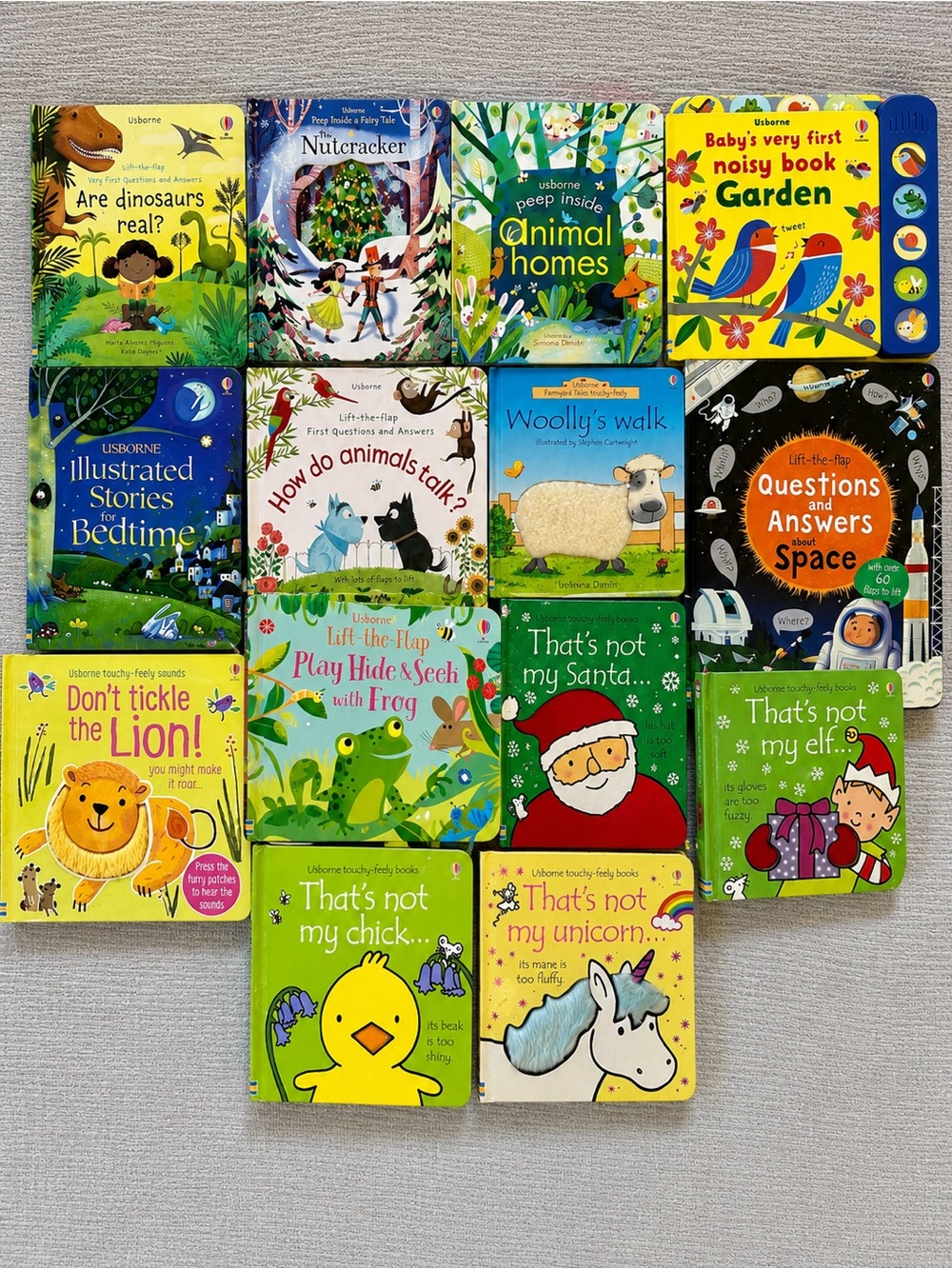 Premium Usborne Interactive Book Bundle – 15 Books | Lift-the-Flap, Touch & Feel